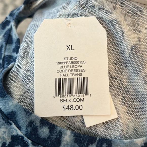 Sleeveless Dress (NWT)- Blue Leopard Print- XL - Picture 4 of 4